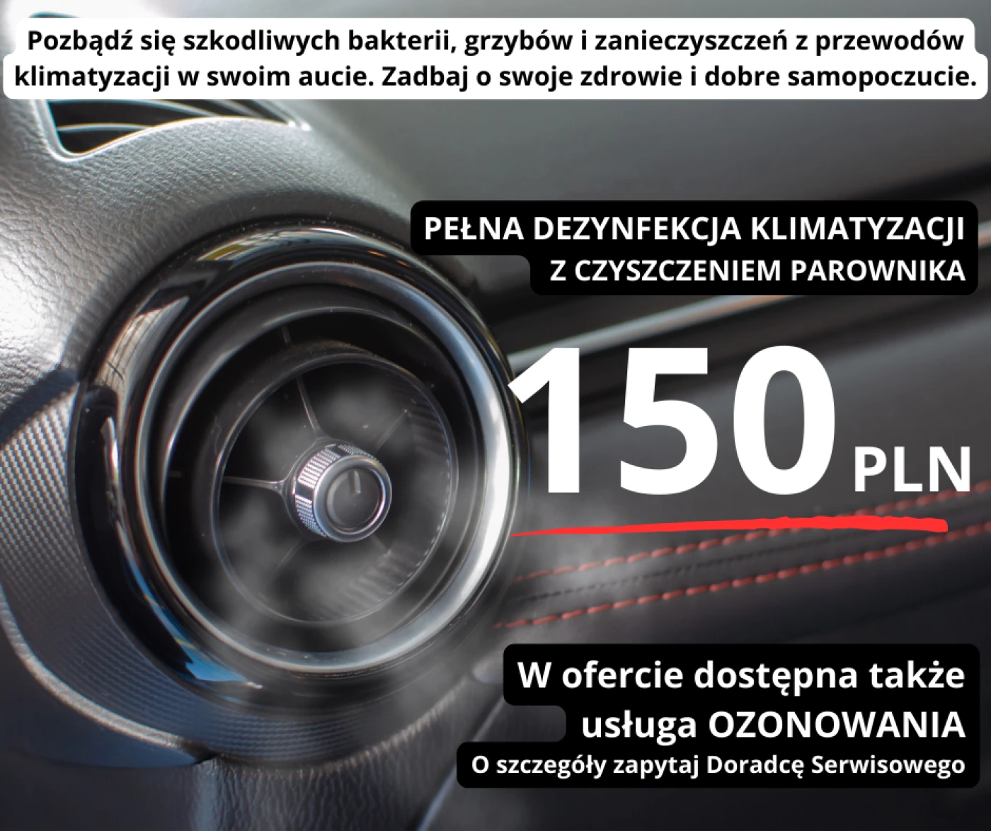 Oferta promocyjna na KOMPLEKSOWĄ DEZYNFEKCJĘ KLIMATYZACJI